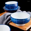 Tigelas Utensílios de mesa de cerâmica estilo japonês sob o vidrado Tigela de arroz grelhado em três partes Comer em casa Sopa especial coreana