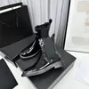 Luxury Design Boots Fashion Women Retro Dekoracja Zima ciepło śnieg Non Slip High Heel Martin Knight Tassel Casual Socks -04-02