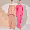 Vêtements ethniques Arabie saoudite costume décontracté femmes musulmanes haut pantalon deux pièces parti islamique pakistanais