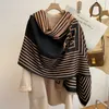 Scarves Luxury Brand Warm Winter Head Scarf for Women Fashion Cashmere Scarves Pashmina Shawl Wrap Thick Blanket Poncho Bafunda Bandana Y23