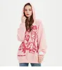 Herrtröjor rosa hoodie tröja rolig tecknad grafisk höst harajuku anime hooded pullover hip hop hipster