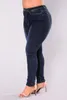 Kvinnors jeans 2023 Plus Size L-5XL Hög midja stretch Slim Small Feet Pants Stora kläder toppkvalitet