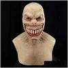 Masques de fête Adt Horror Trick Toy Effrayant Prop Latex Masque Devil Face Er Terror Py Blague Pratique Pour Halloween Prank Jouets Drop Delivery Dh0Ty