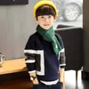 Cardigan Kids Boys Sweater Sweater для подростка для подростка Oneck теплый пуловер.