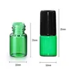 1ml Empty Roll Glass Bottle Metal Roller Ball Amber Bottle Essential Oil Liquid Perfume Sample Bottle LX4072