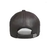 Ball Caps Fashion Simple Genuine Leather Baseball Cap Hat Men Winter Warm Brand Cow Skin Women Sboy Sport Hats