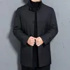 Rów męskich płaszcza Wysokiej jakości zimowe męskie trendy stojak moda biznesowy Kurtki swobodne kurtki mężczyźni w połowie długości ciepła wietrzna wierzchołek wietrzny mężczyzna mężczyzna