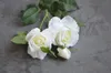 Fleurs décoratives Real Touch Ivoire Blanc Rose Artificielle Faux Crème À La Main Décor À La Maison Cadeau DIY Bouquet De Mariage