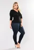 Kvinnors jeans 2023 Plus Size L-5XL Hög midja stretch Slim Small Feet Pants Stora kläder toppkvalitet