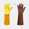 الفرن قفازات SXL Deerskin Longtube Gardening Gloves Heavyduty Rose Trim Purproof Long Sleeve Work 230731