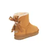 Mini Bow Australien Enfants Bottes Classique Filles Chaussures Enfant En Bas Âge Enfants Hiver Botte De Neige Wggs II Bébé Enfant Jeunesse Ly Chesut Noir Fourrure