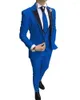 Costumes pour hommes bleu clair hommes 3 pièces Costume Homme marié vêtements de mariage Terno Masculino Slim Fit (veste gilet pantalon)