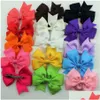 Hair Accessories 3 Inch Grosgrain Ribbon Bows With Clip Baby Girl Pinwheel Hairbows/Hair Clips/Hair Pins Drop Delivery Kids Maternity Dh2Xo