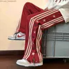 Мужские брюки мужские брюки хип-хоп с боковыми пуговицами и эластичной талией для брюк для бега в свободном стиле Z230802