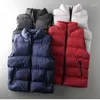 Hommes gilets 2023 haute qualité marque manteaux gilet automne et hiver décontracté confortable sans manches couleur unie épaissi coton vestes Y19