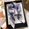 Шарфы мода Paisley Print Square Scarf for Women Neckercheif Satin Silk Headsparf Hair Bands Lady Ribbon Band Writ Prist Prist Shalls 2023 J230801