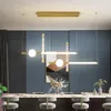 Lampade a sospensione Luci moderne a LED Lampadario di lusso Soggiorno Sala da pranzo Dimmerazione continua Cucina Hanging Island Decor