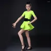 Sukienki dla dziewcząt Dziewczynki Dziewczynki Łacińska sukienka baletowa impreza taniec noś balowy dzianinowe stroje
