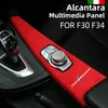 Alcantara Wildleder Wrapping Auto Multimedia Button Panel ABS Abdeckung M Performance Aufkleber Aufkleber für BMW F30 F34 F31 F36 F35 F33 F32250I