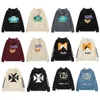 Designer Männer Hoodies Pullover Sweatshirts Brief Gedruckt Lose Langarm Schwarz Mit Kapuze Streetwear Herren