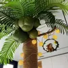 Decorative Flowers Artificial Coconut Palm Leaves Stems Fake Tree For Home Office Party Arrangement Wedding Decoration