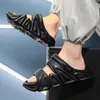 Fujeak Beach Sandals Slippers Summer 2024 Men and Women Outdoor Indoor Home Cool Soft Slides Eva Flat Shoes Large Size 36-45 182