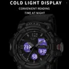 Wristwatches Men's Watches Digital Electronic Dual Display Waterproof Shockproof Cold Light Watch For Men Reloj Hombre