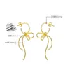 Stud Lotus Fun 18K Gold Exquisite Lovely Knot Long Tassel Dangle Earrings For Women 925 Sterling Silver Fashion Jewelry Arrival 230731