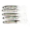 Köder lockt 5 Teile/los Angeln Weiche Köder 7 cm 75 cm 17 g 23 g 27 g T Schwanz Fisch regenbogen Farbe Pailletten Swing Spinner 230801