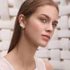 Stud Earrings Luxury Trendy Minimalist Dainty Tiny Ear Wrap Cuff Piercing Studs