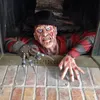 Objets décoratifs Figurines Maison Fantôme Halloween Décor de Jardin Cauchemar Krueger Gravewalker Statue Pendentif Rubys Elm Street Tenture Murale Artisanat 230731