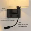 Wandlamp E27 Lamp Met Schakelaar Dubbele Lichtbron Komt LED Studie Lezen Slaapkamer Nachtkastje El Binnenverlichting