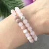 MG1092 Новый дизайн браслет из бусинок Mala для женщин Boho Boho Boho Bracelet Bracelet Pink Rose Quartz Lava Браслет 6 мм бисера Lay208c