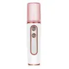 Vaporizador facial Dual Hole Spray Hydrator Recargable Nano Cold Mini Humidificador para cara con hidratación de la piel 230801
