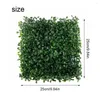 Kwiaty dekoracyjne 25x25 cm sztuczne ściany roślin symulacja liści żywopłot fałszywy zielona mata trawy dywan DIY mikro krajobraz domowy ogrodzenie podłogowe