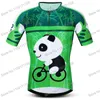 Tävlingssatser rolig cykling Panda 2023 Jersey Set Herrkläder Road Bike Shirts Suit Mtb Maillot Ropa Ciclismo