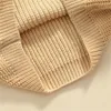 プルオーバーエステル生まれの女の男の子編み長袖の冬のセーターソリッドルーズカジュアルトップスキッズ服3M 5y 230731