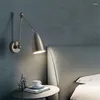 Lampa ścienna nowoczesne lampy żelazne LED do salonu sypialnia badanie dekoracje domowe nordyckie lampki nocne