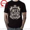 Men's T-Shirts Born In 1973 November September October December January Febuary March April May June July August 50 Years Awesome Birth T Shirt J230731