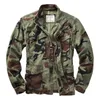 Mens Jackets ABOORUN Men Camouflage Cargo Multi Pockets Combat Tactical Coats Outdoor Casual Coat for Male 230731