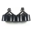 2 pcs Universal Akrapovic Dual Exhaust Muffler Tips Glossy Carbon Fiber Stainless Steel Auto Exhausts End Pipes270H