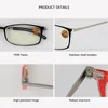 Sonnenbrille Ultradünne Lesebrille Damen Herren Anti Blaues Licht Presbyopie Metall Quadratisch Vollformat Dioptrienbrille 1,5 2,0