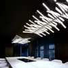 Pendelleuchten Wohnzimmer hängende LED-Beleuchtung Fishbone Designer moderne Neuheit Büro Esszimmer mit Fernbedienung
