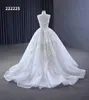 Abito da sposa a cuore lussuoso sequestro senza maniche in rilievo SM222225