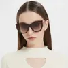2023 Ny lyxdesigner Family G Tiktok Online Celebrity Personlighet Japanska och kvinnor mångsidiga mode solglasögon GG0988S