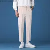 Męskie spodnie Tfetters 2023 NOWOŚĆ Summer Casual Pants Męska długość kostki Slim Fit Owear Working Męski kolor prosty odzież moda Z230801