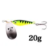 Iscas Iscas 1pc Giratório de Metal Pesca 11g 15g 20g Lantejoulas Iscas Artificial Hard Crap Bass Pike Treble Hook Tackle 230801