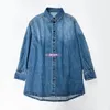 Women's Jackets Th Ro SpringFall Women Denim Coat Solid Color Pure Cotton Full Sleeves Single Row Button Loose Casual Outer Trench 230731