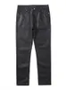 Herren Jeans Gewachste Baumwolle Gothic Darkwear High Street Mantel Herbst Mode Gerade Solide Schwarz Schicke Denim Hosen 12A2908 230731