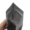 100pcs Matte Black Small Aluminum Foil Zip Lock Plastic Bags Smell Proof Herb Powder Heat Sealable Flat Ziplock Bag Pouch Simple